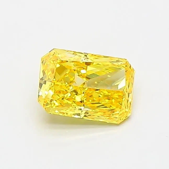 0.48ct RADIANT Fancy Vivid Yellow VS1 Coloured Lab diamond