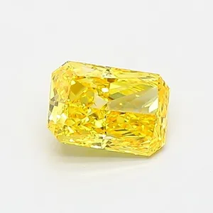 0.48ct RADIANT Fancy Vivid Yellow VS1 Coloured Lab diamond