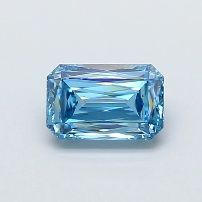 1.23ct RADIANT Fancy Vivid Blue VVS2 Coloured Lab diamond