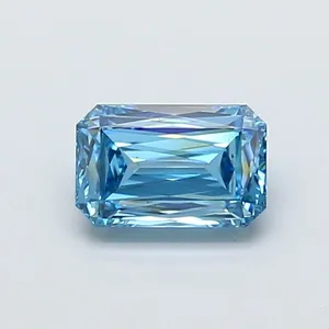 1.23ct RADIANT Fancy Vivid Blue VVS2 Coloured Lab diamond