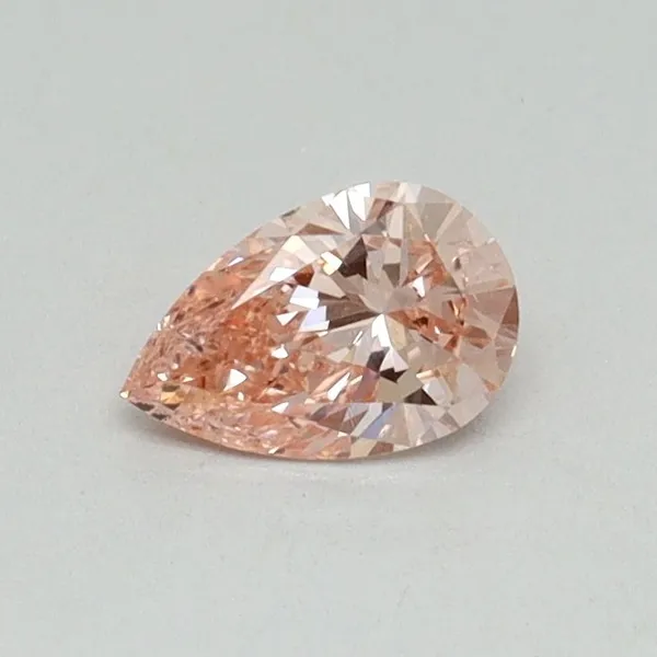 0.3ct PEAR Fancy Vivid Pink SI1 Coloured Lab diamond