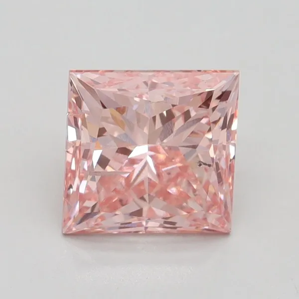 2.01ct PRINCESS Fancy Intense Pink SI2 Coloured Lab diamond