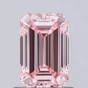 1.03ct EMERALD Fancy Intense Pink VS1 Coloured Lab diamond