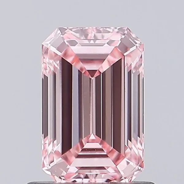 1.03ct EMERALD Fancy Intense Pink VS1 Coloured Lab diamond