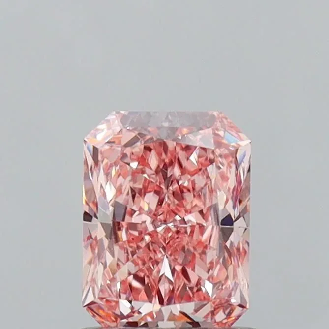 1.05ct RADIANT Fancy Vivid Pink VVS2 Coloured Lab diamond