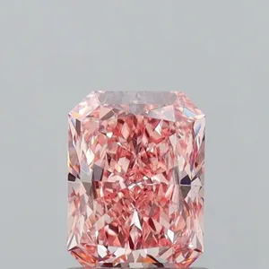 1.05ct RADIANT Fancy Vivid Pink VVS2 Coloured Lab diamond