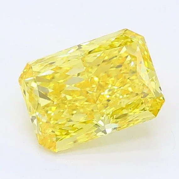 1.03ct RADIANT Fancy Vivid Yellow VS1 Coloured Lab diamond