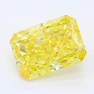 1.03ct RADIANT Fancy Vivid Yellow VS1 Coloured Lab diamond