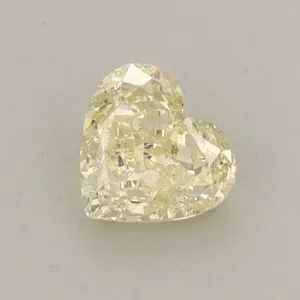 0.57ct HEART Fancy Yellow VVS2 Coloured Lab diamond