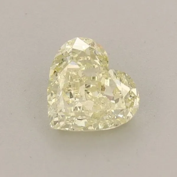 0.57ct HEART Fancy Yellow VVS2 Coloured Lab diamond