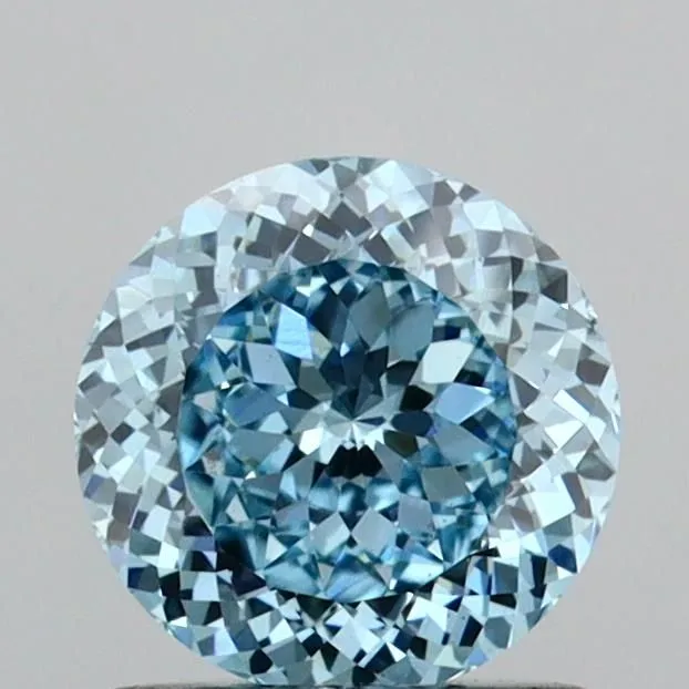 1.04ct ROUND Fancy Vivid Blue VS2 Coloured Lab diamond