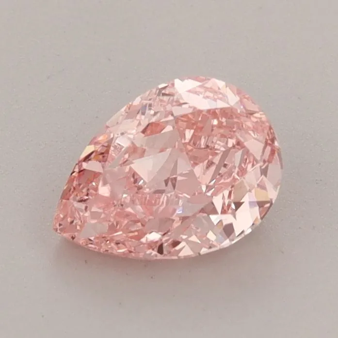 0.85ct PEAR Fancy Vivid Pink VS1 Coloured Lab diamond