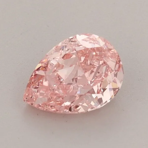 0.85ct PEAR Fancy Vivid Pink VS1 Coloured Lab diamond