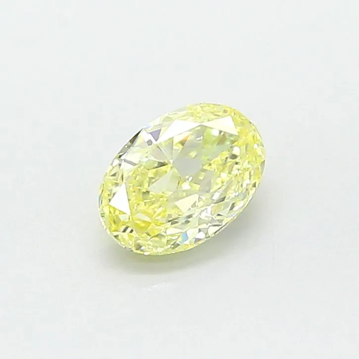 0.65ct OVAL Fancy Yellow VS1 Coloured Lab diamond