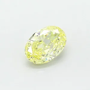0.65ct OVAL Fancy Yellow VS1 Coloured Lab diamond