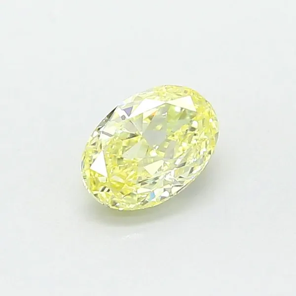 0.65ct OVAL Fancy Yellow VS1 Coloured Lab diamond