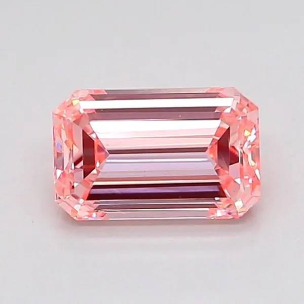 1.01ct EMERALD Fancy Intense Pink SI1 Coloured Lab diamond