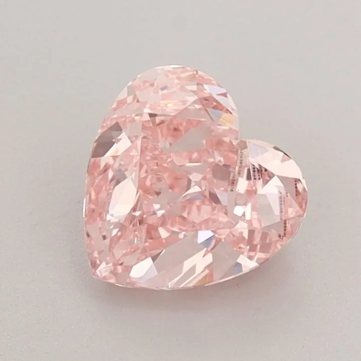 1.21ct HEART Fancy Vivid Pink VS1 Coloured Lab diamond