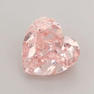 1.21ct HEART Fancy Vivid Pink VS1 Coloured Lab diamond