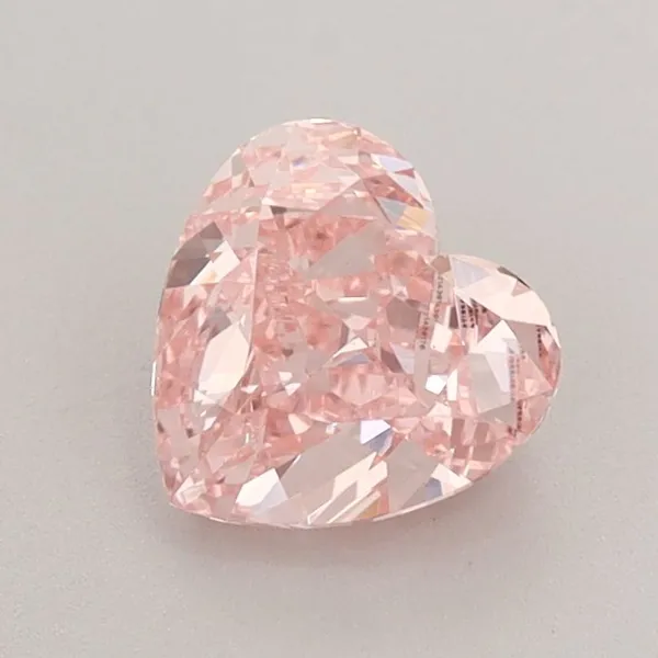 1.21ct HEART Fancy Vivid Pink VS1 Coloured Lab diamond