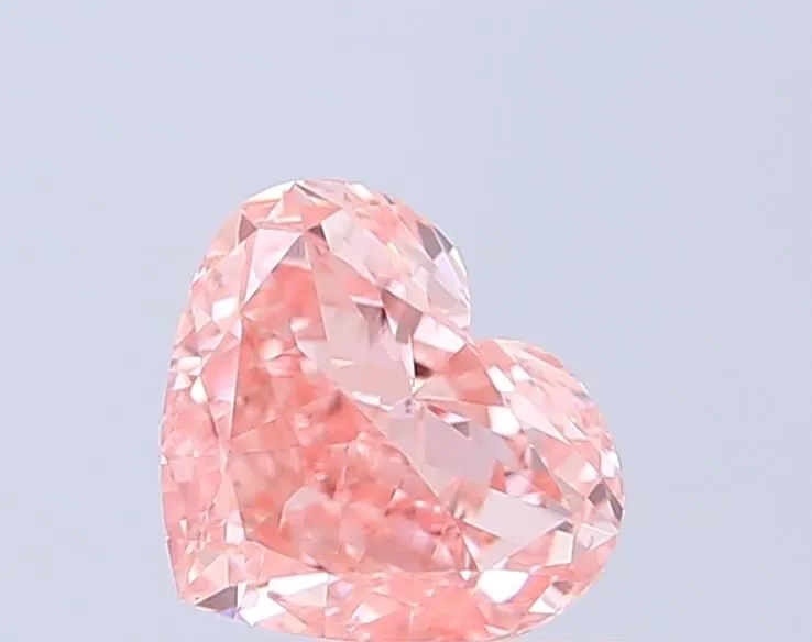 1.00ct HEART Fancy Vivid Pink VS1 Coloured Lab diamond