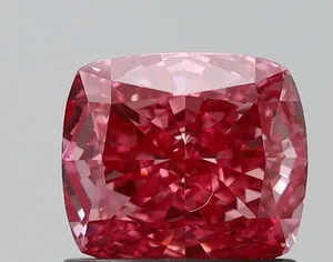 1.04ct CUSHION Fancy Vivid Pink VS2 Coloured Lab diamond