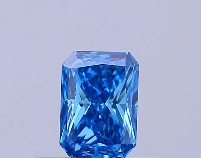 0.33ct RADIANT Fancy Vivid Blue VS1 Coloured Lab diamond