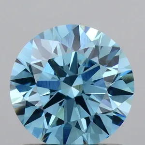 1.03ct ROUND Fancy Vivid Blue VVS2 Coloured Lab diamond