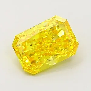 0.94ct RADIANT Fancy Vivid Yellow VS1 Coloured Lab diamond