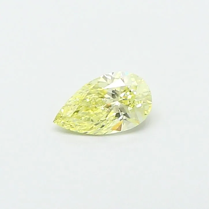 0.59ct PEAR Fancy Yellow VVS2 Coloured Lab diamond