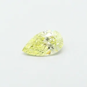 0.59ct PEAR Fancy Yellow VVS2 Coloured Lab diamond