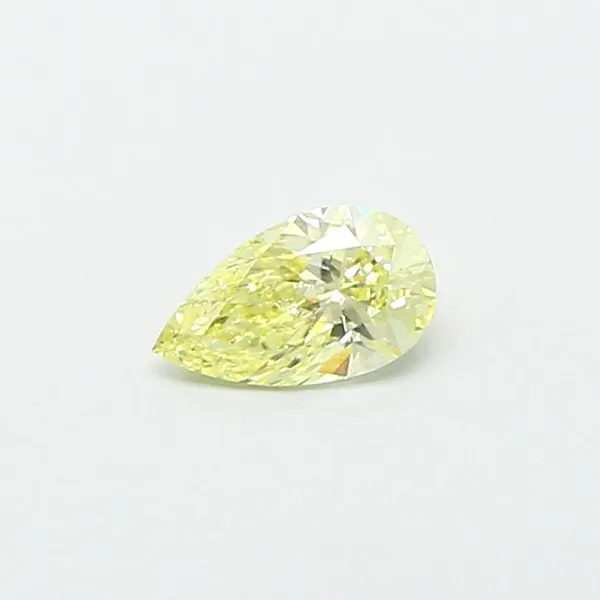 0.59ct PEAR Fancy Yellow VVS2 Coloured Lab diamond