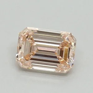 0.65ct EMERALD Fancy Pink VVS2 Coloured Lab diamond