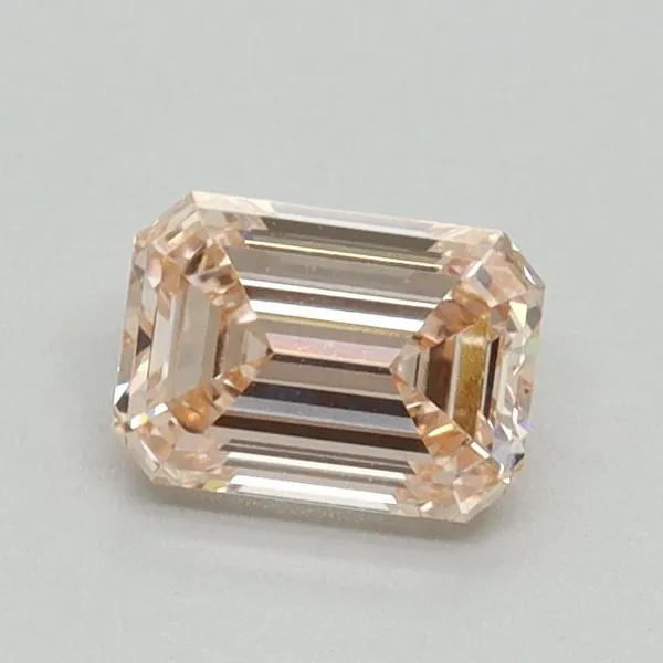 0.65ct EMERALD Fancy Pink VVS2 Coloured Lab diamond