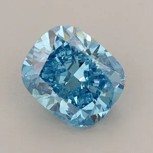 0.99ct CUSHION Fancy Vivid Blue SI2 Coloured Lab diamond