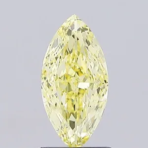1ct MARQUISE Fancy Yellow VS1 Coloured Lab diamond