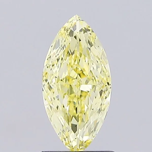1ct MARQUISE Fancy Yellow VS1 Coloured Lab diamond