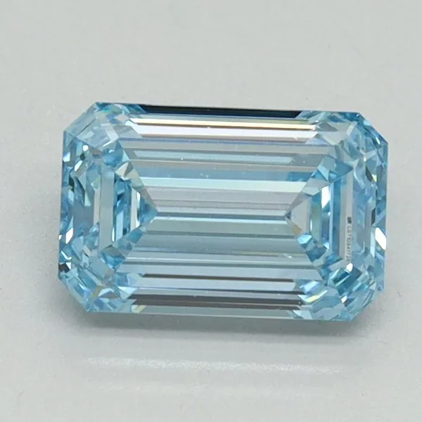 1.06ct EMERALD Fancy Intense Blue VVS2 Coloured Lab diamond