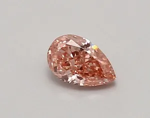 0.33ct PEAR Fancy Vivid Pink VVS1 Coloured Lab diamond
