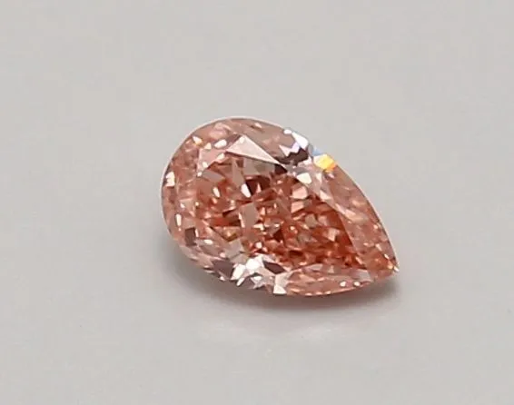 0.33ct PEAR Fancy Vivid Pink VVS1 Coloured Lab diamond