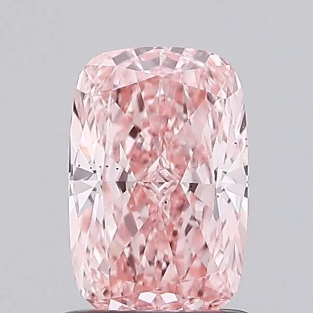 1.01ct CUSHION Fancy Vivid Pink VS2 Coloured Lab diamond