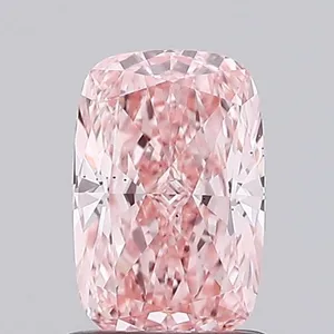 1.01ct CUSHION Fancy Vivid Pink VS2 Coloured Lab diamond