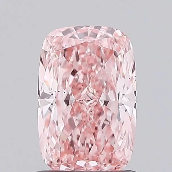1.01ct CUSHION Fancy Vivid Pink VS2 Coloured Lab diamond