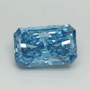 1.09ct RADIANT Fancy Vivid Blue VS1 Coloured Lab diamond
