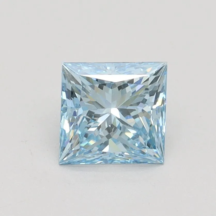 1.02ct PRINCESS Fancy Intense Blue VS1 Coloured Lab diamond