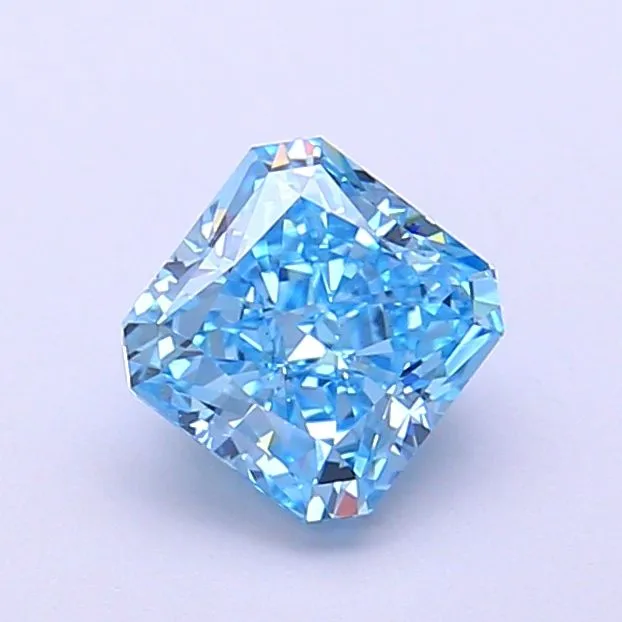 1.09ct RADIANT Fancy Vivid Blue VS1 Coloured Lab diamond