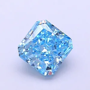 1.09ct RADIANT Fancy Vivid Blue VS1 Coloured Lab diamond