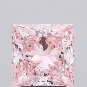 3ct PRINCESS Fancy Intense Pink VS2 Coloured Lab diamond