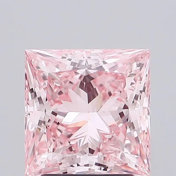 3ct PRINCESS Fancy Intense Pink VS2 Coloured Lab diamond