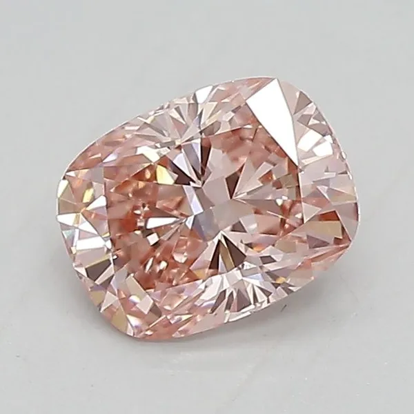 0.87ct CUSHION Fancy Intense Pink VVS2 Coloured Lab diamond